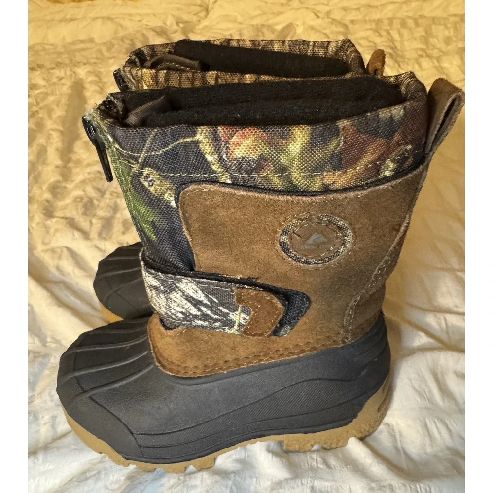 Mossy Oak Ozark Trail Youth Boys' Temp Rated Camo Print Snow Boots Shoes:‎ Sz 8